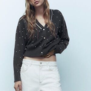 Zara bedazzled cardigan